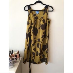 Women’s Olive Green Simply Vera Vera Wang Floral Dress Size 10